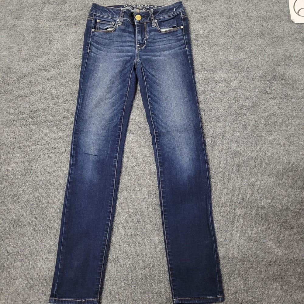 American Eagle Jeans Womens Size 0 Dark Wash Skinny Stretch Casual Denim Pants